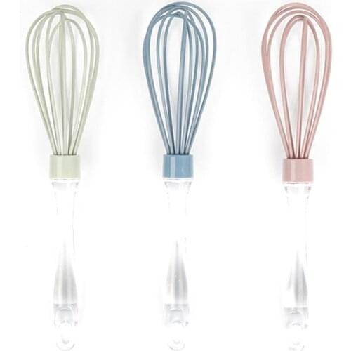 Kitchen Whisk Silicone Manual Balloon Whisk Baking Whisk Egg Beater For Stirring Butter Blender Kitchen Tools Green Pink Blue