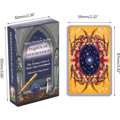 Mystical Lenormand Oracle Cards Full English 36 Cards Deck Tarot Mysterious Divination Family Party Funny Board Game Dropship