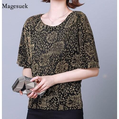 Fashion New Elegant Shiny Sequin Blouse Tunic Glitter Shirt Tops Women Blouse Plus Size Silver Golden Shine Womens Blouse 15769