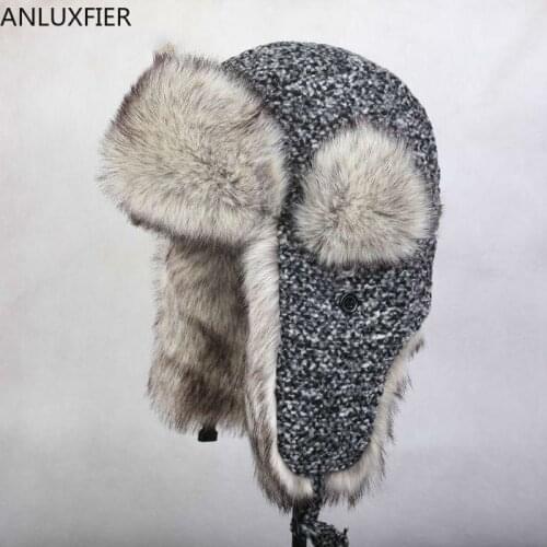 B-8525 Male Warm Bomber Hats Mens Lei Feng Hat Ear Protection Outdoor Cotton Hat Northeast Snow Cap Windproof Warm Cap