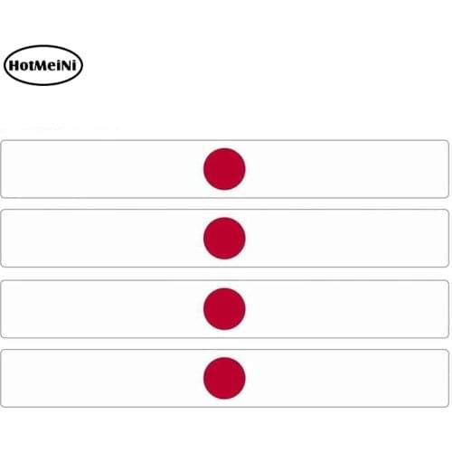 HotMeiNi 13cm x 1.7cm 4pcs Car Stripe Motorcycle Racing Flag Sticker Skateboard Decal JDM Bike Moto Tuning Japan Car Stickers