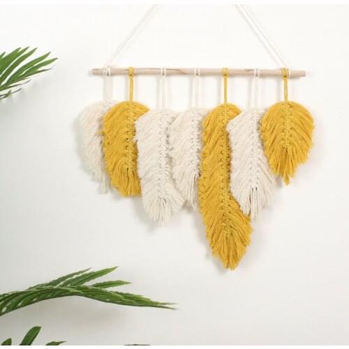 Wall Decor Handmade Macrame Hanging Decoration Boho Tassel Wall Ornament Tapestry For Home Door 45*42.5cm Home Decor