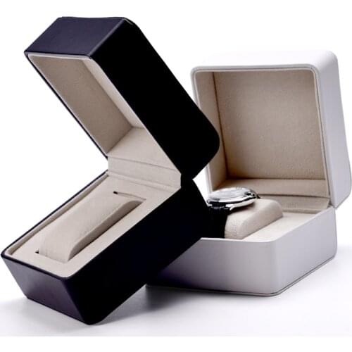 Oirlv White/Black Round Corner Leather Watch Display Stand Packaging Gift Box Bracelet Organizer Showcase Jewelry Storage Boxes