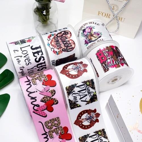 DIY Valentines Day Printed Grosgrain Ribbon For Craft Supplies Sewing Accessories 5 Yards, Planar Resins Mold 10 Pieces. 47909