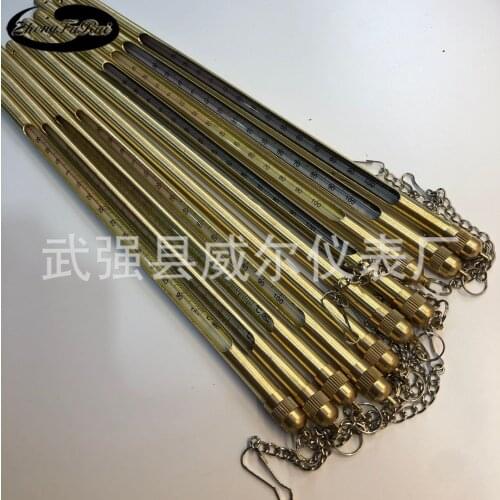 Supply metal sleeve thermometer, copper sleeve copper tube thermometer 30CM, mining rod glass thermometer