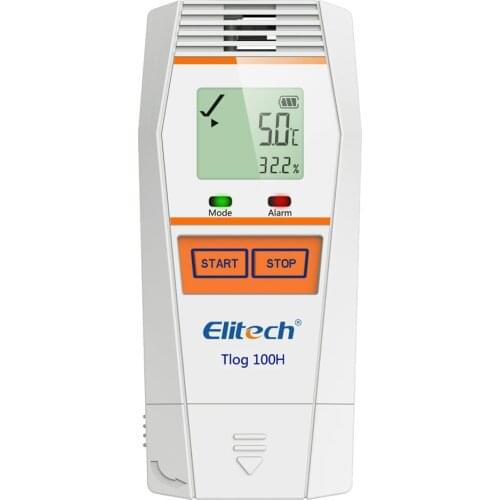 Elitech Tlog 100H Temperature and Humidity Data Logger Reusable Temperature Recorder PDF Report USB Port 32000 Points