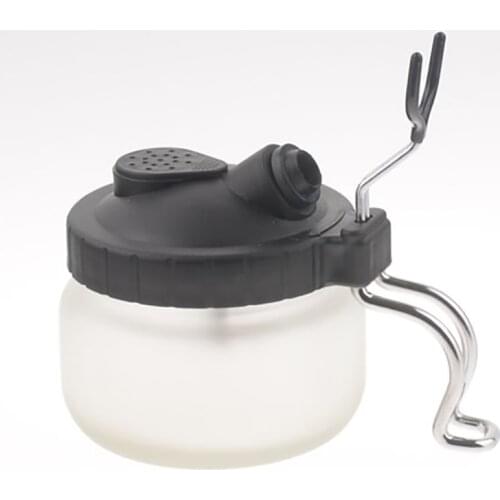 Airbrush Pen Cleaning Pot Washing Paint Air brush Cleaner Bottle Washing Tools For Paint Spray Pen Glass Cleaning Pot Jar Holder