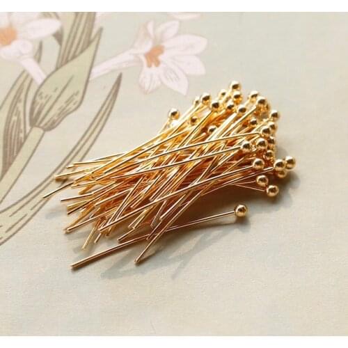 Big Pom-Pom round Pin Electroplated 18 K Gold Maintains Color DIY Handmade Accessory Earrings Ear Stud Basic Materials