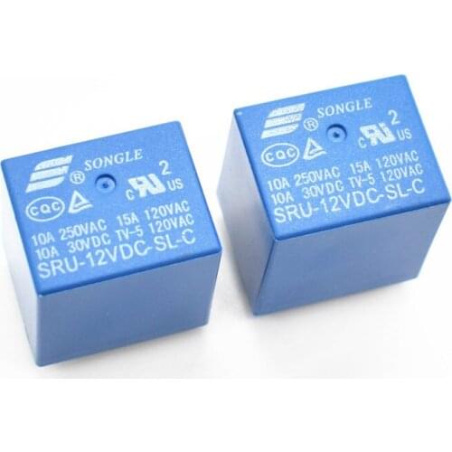 Power Relays SRU-12VDC-SL-C 10A 250VAC 30VDC 5PIN