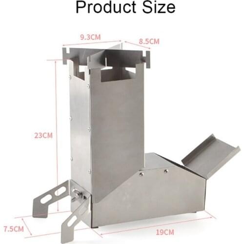 Outdoor Stove Folding Barbecue Oven Stainless Steel Firewood Stove For Picnic Fire Wood Heater Accessories