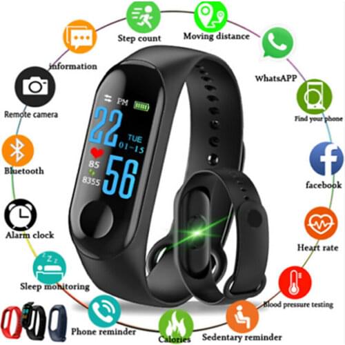 2021 M3 Smart Watch Bluetooth Men Women Sports Smartwatch Blood Pressure Heart Rate Monitor Fitness Bracelet For Android Ios