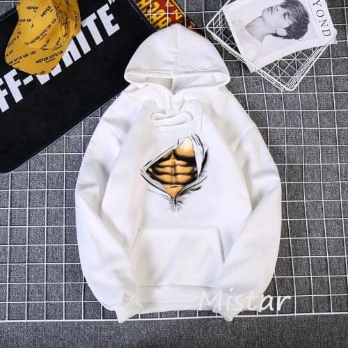 Funny Hoodies Women Printed Six Pack Oversized Hoodie Harajuku Tops Sweatshirts Unisex Casual Long Sleeve Clothes Women