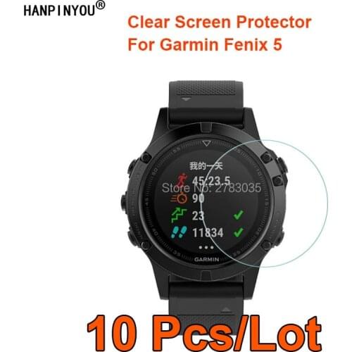 10 Pcs/Lot For Garmin Fenix 5 SmartWatch Clear Glossy Screen Protector Protective Film Guard (Not Tempered Glass)
