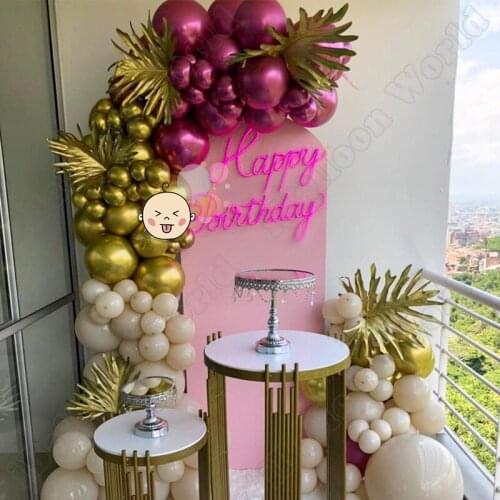 111pcs Wedding Birthday Party Chrome Latex Balloon Garland Sand White Balloon Arch Kit Event Decor Baby Shower Scenes Decoration