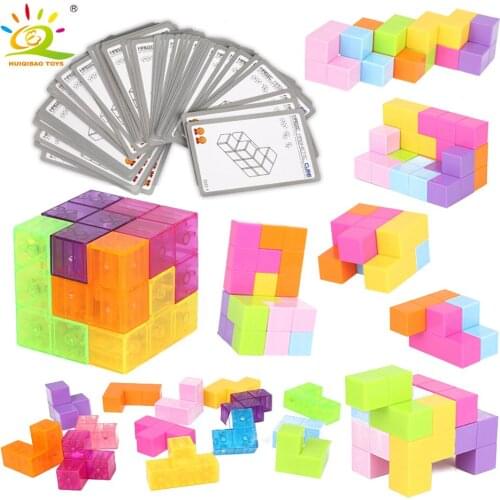 2colors Puzzle Magnetic Magic Cube Creating Building Blocks Assembly Game Educational Antistress Toys