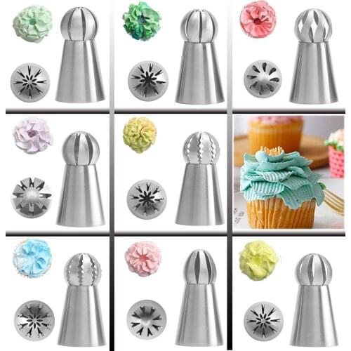 22 pcs/set Cupcake DIY Russian Flower Icing Piping Nozzles Pastry Cream Tips Decorating Bag Adapter Cake Baking Tool Kitchen Set