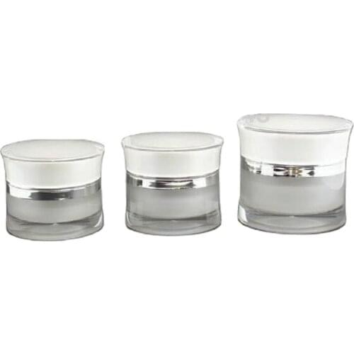 30G pearl white slim waist shape acrylic cream bottle ,cosmetic container,,cream jar,Cosmetic Jar,Cosmetic Packaging