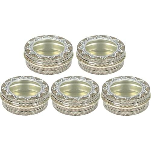 5Pcs Small Aluminum Round Lip Balm Tin Storage Jar Containers for Lip Balm Craft