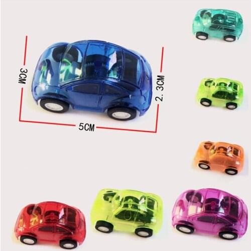5PCS Mini Pull Back Car Plastic Transparent Styling Vehicle Model Hot Wheels Diecast Car Toys Baby Gift for Kids Children