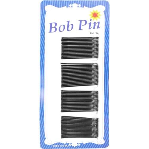 60x Fashion Invisible Hair Clips Flat Top Bobby Pins Grips Salon Barrette Black