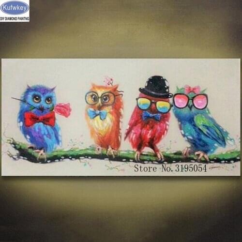 Acrylic Painting diy diamond painting owl cartoon 3d picture cross stitch 3d diamond embroidery diamond mosaic home Decoration