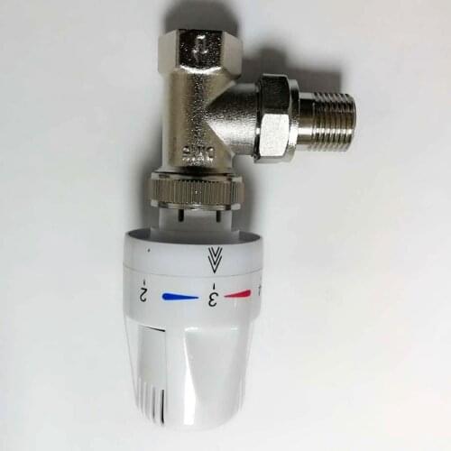 Automatic Thermostatic Radiator Valve Thermostat Temperature Control Valve Angle Floor Heating Special Valve Copper 15mm