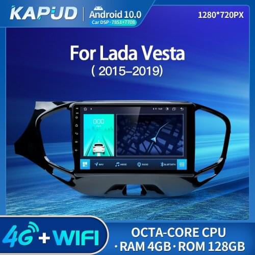 Kapud Android 10.0 Auto Radio 9" Car Multimedia Player Stereo For Lada Vesta 2015-2019 GPS Navigation 2.5D Wifi DSP Octa-Core
