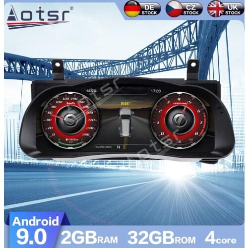 12.3 inch Car LCD Cluster instrument multimedia dashboard Modification For Toyota Highlander 2014-2019 GPS navigation player