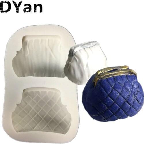 Free Shipping 3D Handle Bag Fondant Cake Molds Chocolate Mould For The Kitchen Baking Sugarcraft Decoration Tools A1289