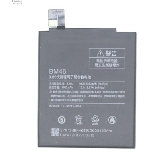 Ciszean 1x BM46 Battery For Xiaomi Redmi Note 3 Mi Note3 Pro 3 prime 4000mAh Mobile Phone Batteria Batterij Batteries