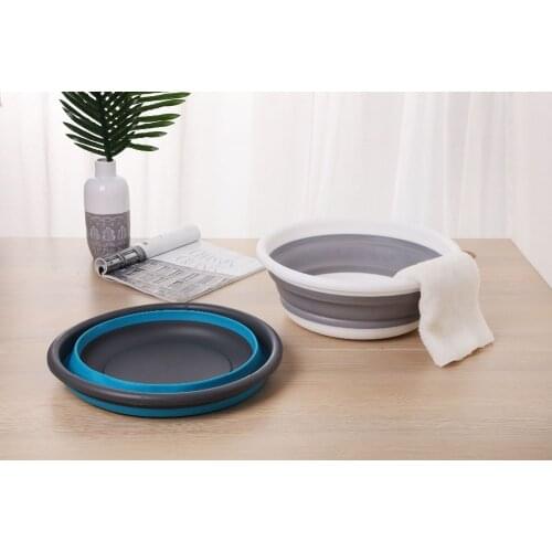 Folding washbasin diameter:37.5CM Collapsible Portable Basin Pot Camping Fishing Car Washing Basins z11