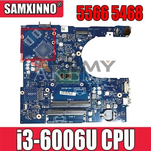 For Dell inspiron 14 5468 5468D 5566 Laptop Motherboard BAL60 LA-D871P KCKCP 0KCKCP CN-0KCKCP SR2UW i3-6006U 100% working