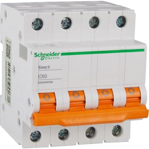 Three - Phase Four-Wire Miniature Circuit Breaker Leakage Protector Air Switch EA9AN-C 4P 40A 50A 63A 230/400VAC Mini EA9AN4C