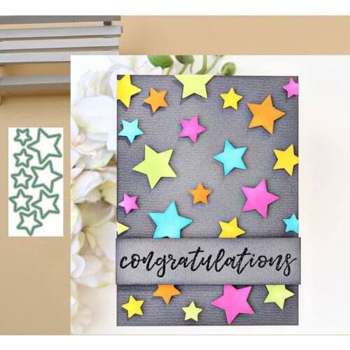 JMCRAFT 2021 New Beautiful Five-Pointed Star Metal Cutting Dies DIY Scrapbook Handmade Paper Craft Metal Steel Template Dies