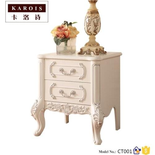 KAROISCT001Stylish bedside table European simple white solid wood simple bedside table modern American garden cabinet