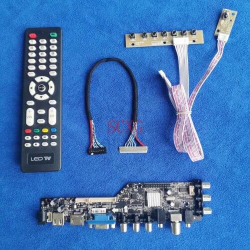Signal Digital DIY Kit 30Pin-LVDS 1366*768 Fit HSD110PFW1/HSD110PHW1 Display controller board AV VGA USB HDMI-compatible LED LCD
