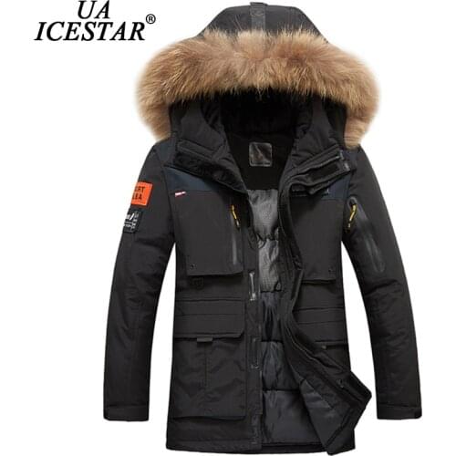 Fur Collar Jacket Men Thicken Warm Waterproof Winter Parkas Men Hooded Zipper Fashion Casual Caots Multiple Men Pockets Jackets