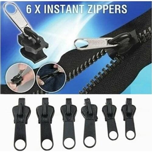 Instant Zipper 6 PCS/Bag Universal Instant Fix Zipper Repair Kit Replacement Zip Slider Teeth Rescue New Design Zippers For Sew