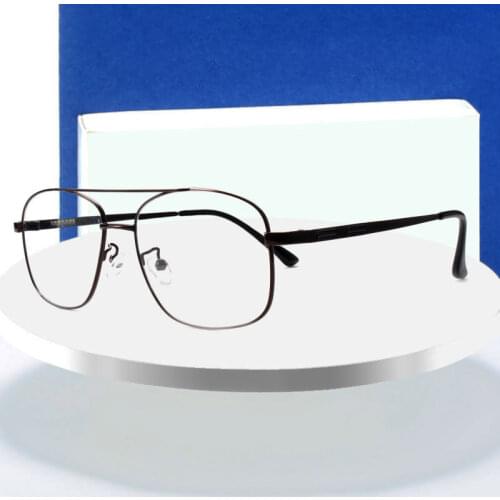 Fashion Retro Metal Large Box Round Glasses Frame Myopia Men Eyeglasses Optical Prescription Double Bridge Eyewear