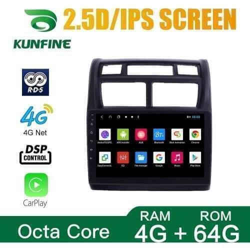 Octa Core 1024*600 Android 10.0 Car DVD GPS Navigation Player Deckless Car Stereo For KIA Sportage 2007-2013 AT MT Radio
