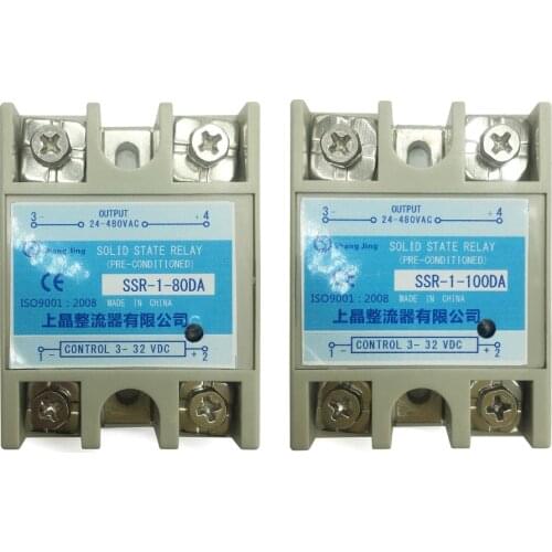 Most ideal new 60A 80A 100A SSR DC control AC current single phase industry solid state relay AC input 3~32VDC output 35~480VAC