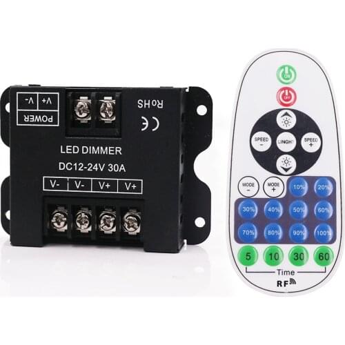 DC 12V 24V Single color 360W RF controller with 23key remote For 5050 2835 LED Strip Neon Light