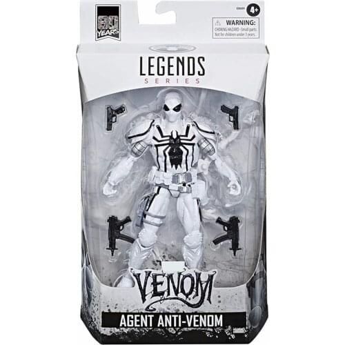 Original Marvel Legends 80th Agent Anti-Venom Edward Eddie Brock 6" Exclusive Action Figure Spider Man White Venom Toys Doll