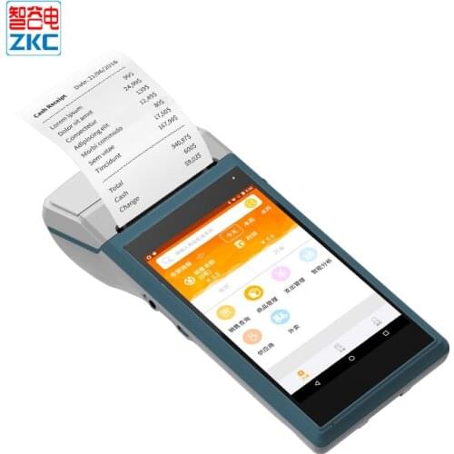 ZKC5502 Handheld Android 7.1 OS NFC mobile portable all in one Printer pos terminal