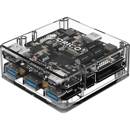 Typec transparent dock extension HDMI adapter USB to VGA one drag four splitter MacBook Huawei notebook multi interface hub
