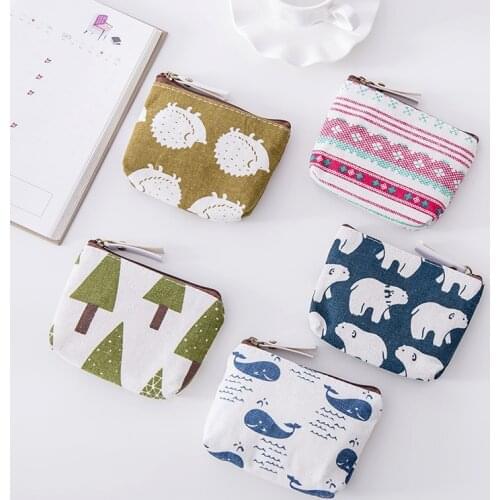 Retro refreshing national style Purse /canvas coin bag/small wallet/storage Earphone bag/nice gift