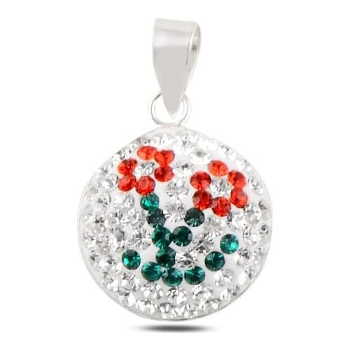 Silver 925 Sterling Crystal Gemstone Pendant