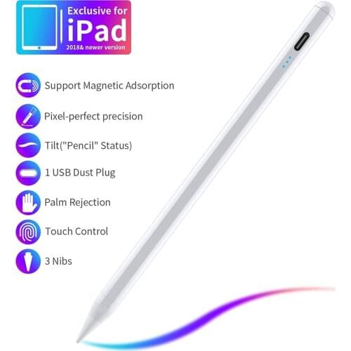 Dedicated capacitive pen, stylus, suitable for ipad 2018 and above, drawing, graffiti, signing, taking notes and accounts