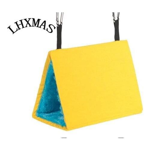 Warm Bird Nest Shed Plush Snuggle Tent Bed Funny Tunnel Hut Pet Parrot Bird Toy Hammock Bed Fluffy Hanging Cave 3 Sizes D401