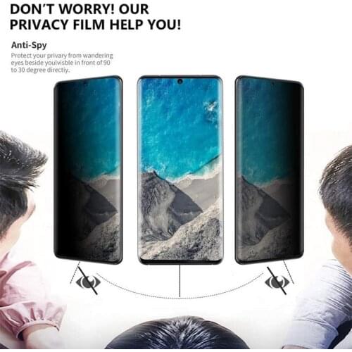 Anti Peep Privacy Tempered Glass Screen Protector For Samsung Galaxy S21 S30 Plus S21+ S30+ S20 Lite Note21 20 10 FE 5G 50pcs